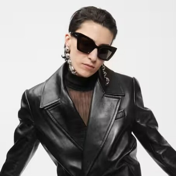 Saint Laurent SL641 001 BRAND NEW Sunglasses Black Cat Eye Unisex main image 8